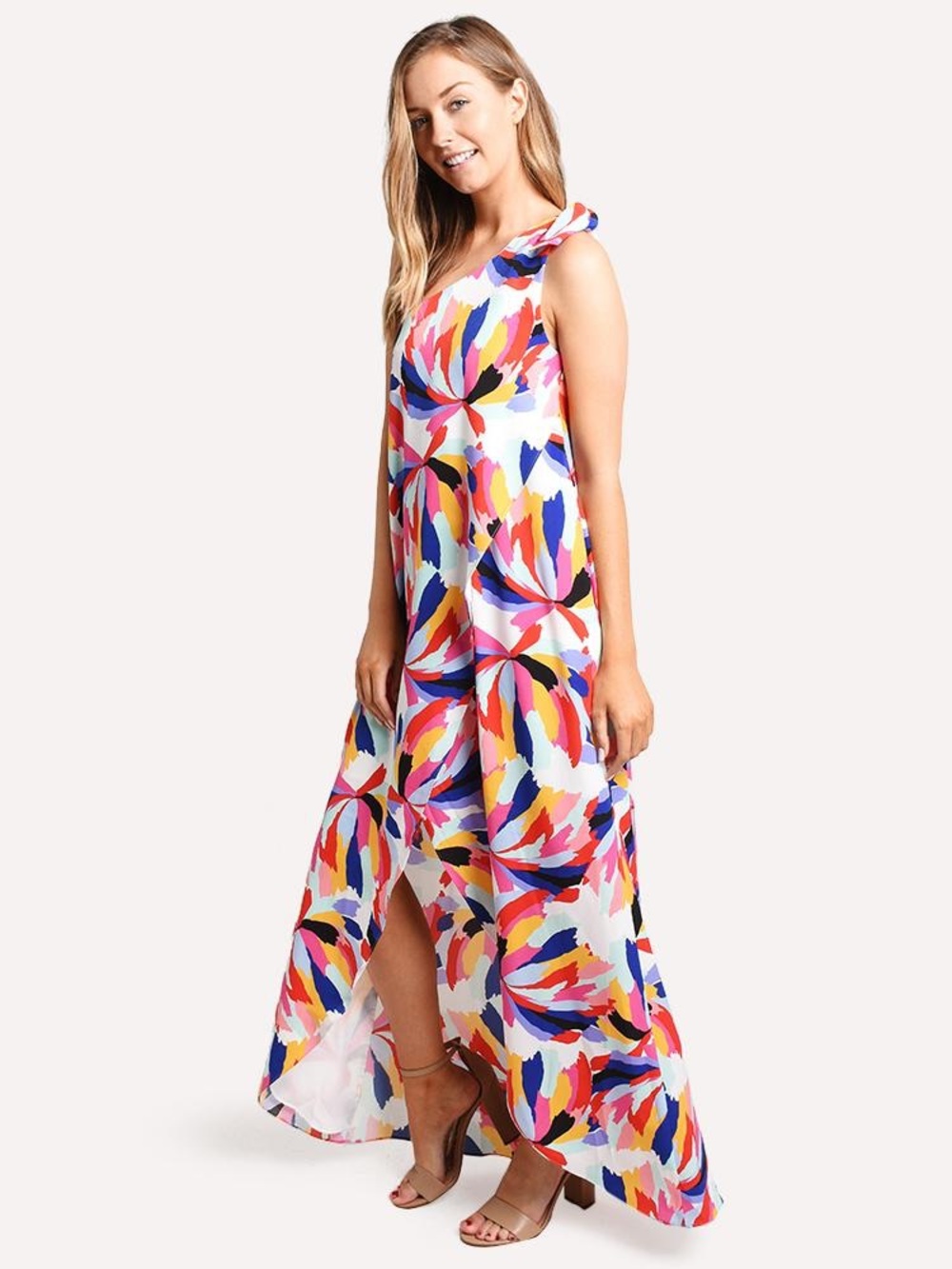 Crosby by Mollie Burch Sasha Dress
One Shoulder Multicolor Print Maxi Dress - Picture 2 of 6